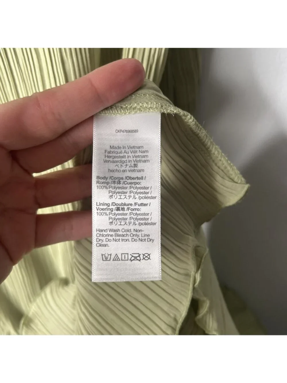 NWT Madewell The Goldie Green Plisse Lettuce Hem Midi Dress Women's 8 - Picture 3 of 6